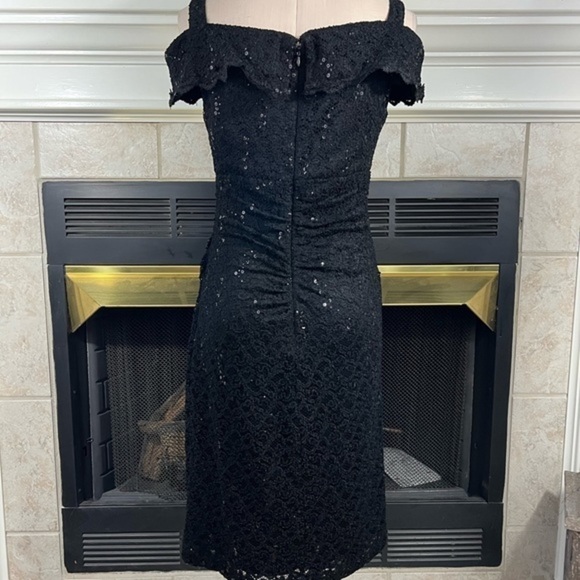 R&M Richards Black Lace Over with Sequins - Picture 10 of 17